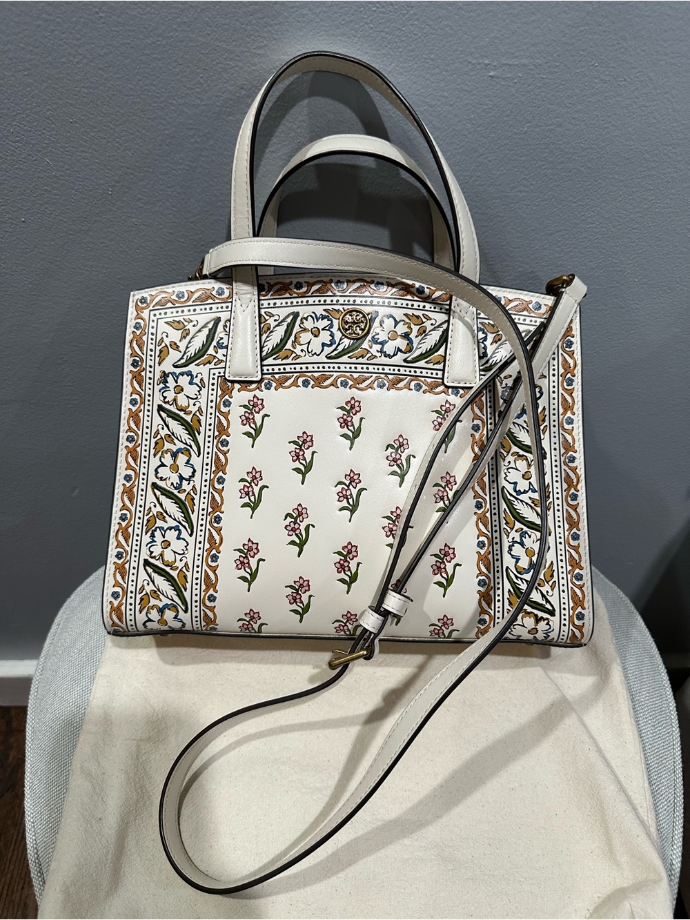 Tory Burch Walker Printed Satchel in Ditsy Border
